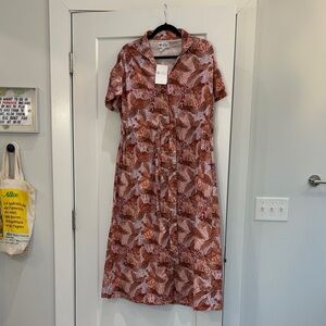 Holly Shea Bria Pheasant Button-Down Dress